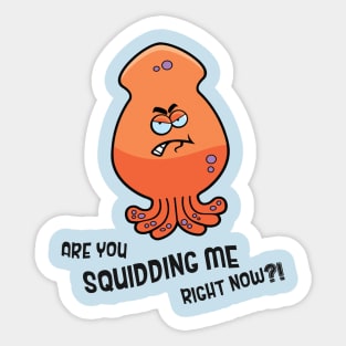 Are You Squidding Me Right Meow Sticker